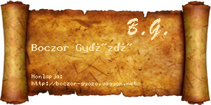 Boczor Győző névjegykártya